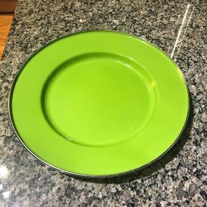 Potterybarn metal plate dish 12” pottery barn